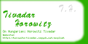 tivadar horowitz business card